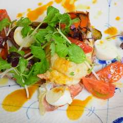 オマール海老のソテーと焼きトマト