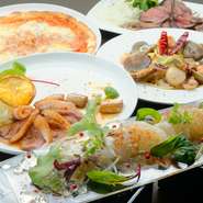 オーナーが高知出身なので、土佐赤牛、四万十ポーク、はちきん地鶏など、肉類は高知の食材を使用。野菜も高知からの直送です。魚介は明石から新鮮なものを仕入れるなど、美味しく安心、安全なものを厳選しています。