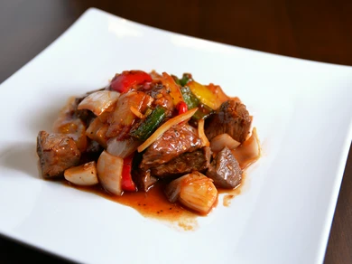 【姫】シェフ流、ちょっとお洒落な『チャップステーキ』