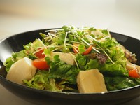 ※モッチモチの自家製ごま豆腐を和風ドレッシングで♪