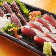 御乃字の一押しは、鮮度の良い旬の旨い魚。高知といえば、カツオ、金目鯛、ウツボ、鯨、チャンバラ貝を始めとする海の幸。仕入れにより、クエ、スッポン、エガニ、ふぐ等も楽しめます。※写真はイメージです。