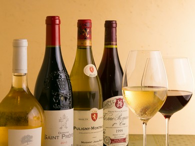 ワインの種類が豊富。