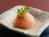葛揚げトマト　おろし生姜
