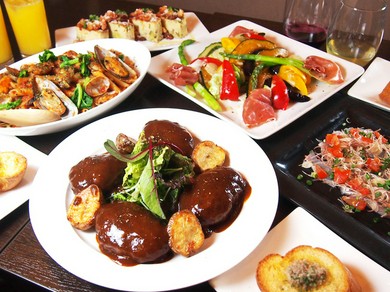 本格洋食を気軽に楽しむ、2時間飲み放題付きパーティープラン!