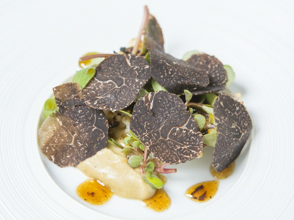 極上の逸品『淡路島のハモの炭火焼　オーストラリアの黒トリュフ』