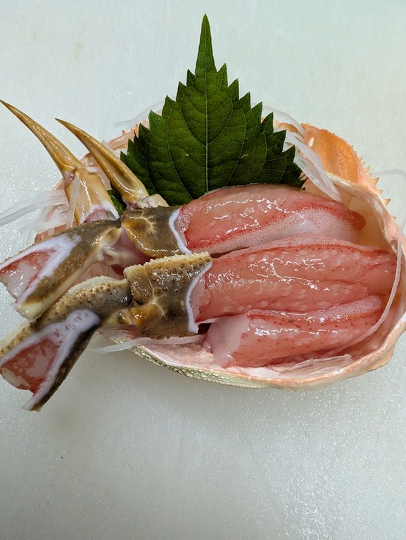 ズワイ蟹のお刺身