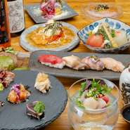 日本酒も全国から選りすぐりのものが充実。料理との相性を考慮した品揃えだけに、料理を引き立ててくれる銘酒揃いです。冷酒だけではなく、常温、燗で飲むお酒も数種類、通年置かれているのが嬉しいところ。