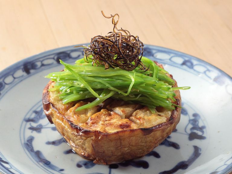 新鮮な京野菜を香ばしく焼き上げた『賀茂茄子揚げ焼』
