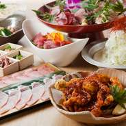 ※金曜/土曜/祝前日/は2時間制でのご案内となります。
※生ビールは＋300円　/　日本酒・焼酎付きは更に+300円頂戴いたします。
