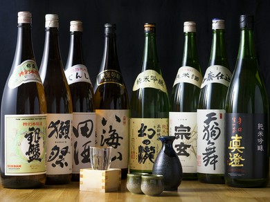 日本酒・焼酎は定番から銘柄、希少酒まで、種類豊富な品揃え