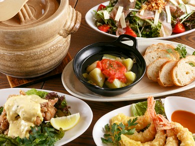 夏の各種ご宴会にもオススメ!! 4名様からご利用OK!! お得な2時間飲み放題付き コース!!