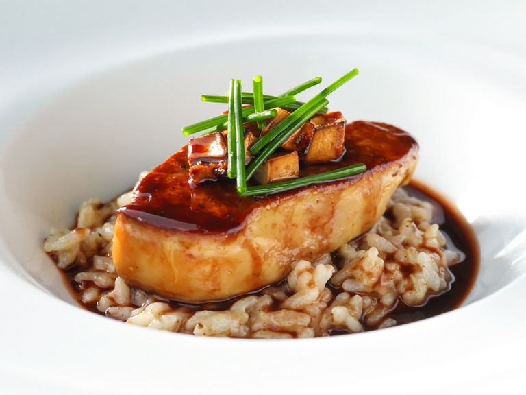 フォアグラのソテー リゾット仕立て マディラ酒ソース