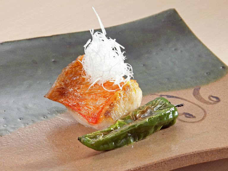 焼物(金目鯛・たかがみね唐辛子)