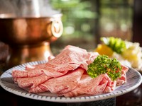 【個室確約】会食・接待・宴席におすすめ。老舗料亭で愉しむ銘柄肉のしゃぶしゃぶ鍋～麦とろ等充実の全6品