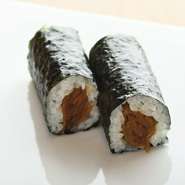 かんぴょうは、海苔とシャリ、わさびに合わせた味付けです。