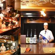 良質な旬の食材でつくった逸品を、自分のペースでゆっくり味わう”ひとりグルメ”。プチ贅沢なひと時を一人でも使いやすいカウンター席で。
以外に女性のお一人様が多いです。お酒が弱くても料理メインでお気軽に。