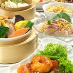 ・たっぷりグリーンサラダ～ヘルシー仕立て
・本日のス－プ
・選べるメイン料理
＜A＞本日の海鮮料理
＜B＞本日のお肉料理
・本日の野菜料理
・飲茶点心盛り
・選べるご飯物
・選べるデザート

※ご予約対象外です。
