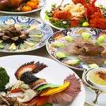 ミニ満漢全席なみプレミアム食材を使用。黄村宝総料理長の技をたっぷりとご堪能いただける、おすすめコース