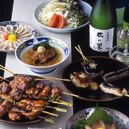 種類豊富な日本酒と鶏料理に舌鼓