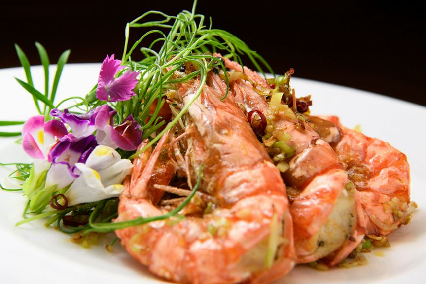 エビの姿揚げガーリック風味