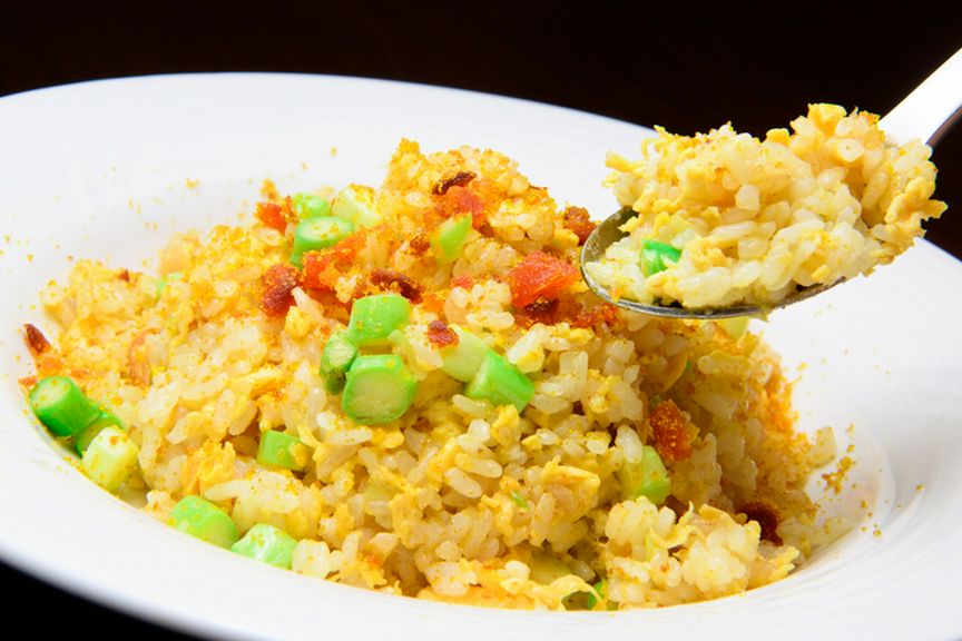 カラスミとアスパラの炒飯