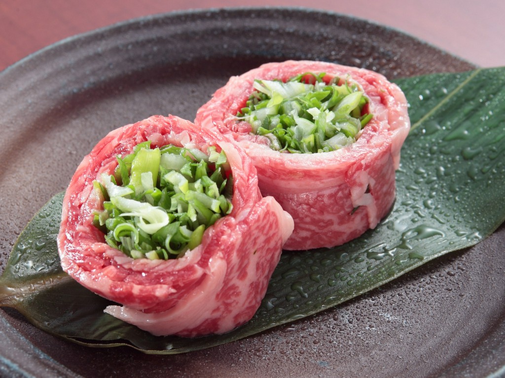 『焼きしゃぶ九条葱巻き』