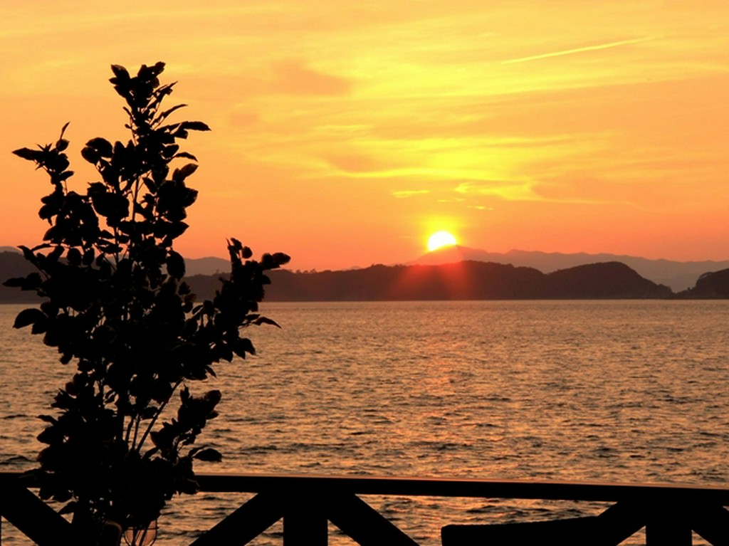 夕日が見える絶好のロケーション