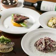 ※写真はイメージです。
※表示価格は税抜き表示です。
※2名様以上のグループのお客様は、同一コース、同一メニューとなります。
※デザートは、別メニューを用意しています。
