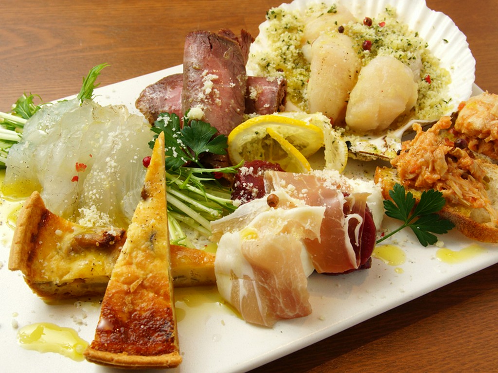 その日おすすめ食材を前菜で少しずつ『前菜盛り合わせ（全6品）』