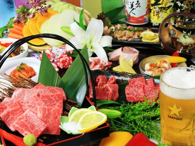 極上の霜降りで旨味抜群！A5黒毛和牛リブロースと六白黒豚の『しゃぶしゃぶ　雪コース』