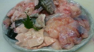 鮟鱇鍋　刺し盛り付き　飲み放題付き　6500　税別