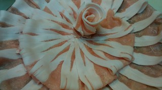 ピーチポークしゃぶしゃぶコース6000円　税別　刺身盛り付