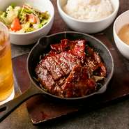 Teppan beef ribs set meal