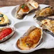 焼き牡蠣全種盛り合わせ