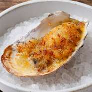 ガーリックソースと香草パン粉の焼き牡蠣