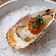 ウニと牡蠣醤油の焼き牡蠣