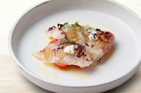 1.鮮魚とトマトマリネのカルパッチョ～カッテージチーズと白だしジュレ～