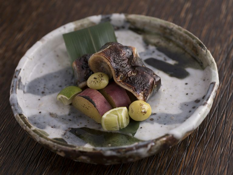 季節野菜を魚と共に『秋刀魚の肝醤油焼と季節野菜の盛り合わせ』