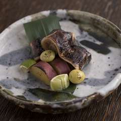 季節野菜を魚と共に『秋刀魚の肝醤油焼と季節野菜の盛り合わせ』