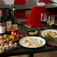 季節の野菜や旬の魚介、選りすぐりの肉でつくる逸品を満喫できるコースです。2時間飲み放題付きで、4500円（税込）とコスパ良し。コース内容応相談。詳しくは問い合わせを（画像はイメージ）。