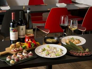 旬魚やこだわり肉の逸品と2時間飲み放題付きコースあり