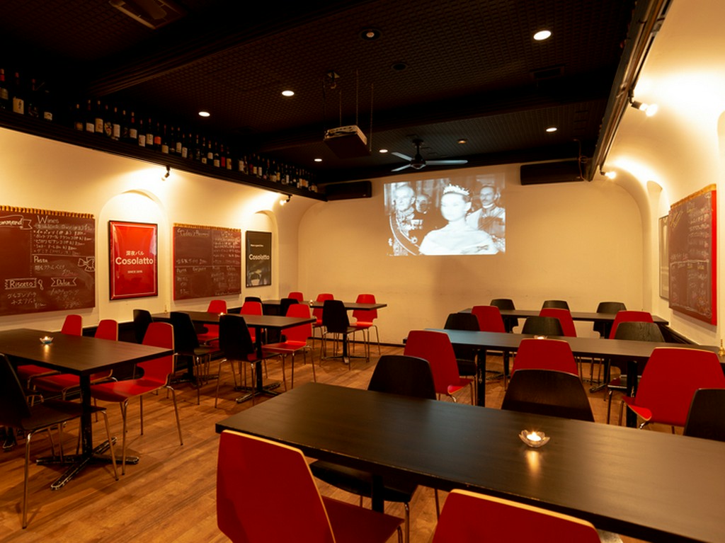 貸切50名まで！プロジェクターで持ち込みDVD上映もOK