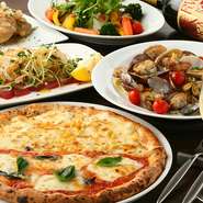 ピッツェリアですが、前菜やパスタなどピッツァ以外のメニューにも力を入れてつくっています。そのため、家族での外食やデートのディナーなど幅広く利用することが出来ます。