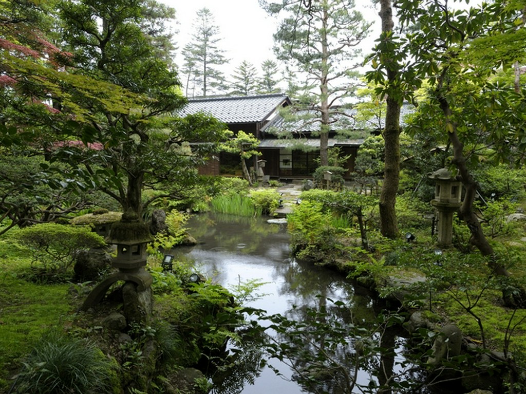 約720坪を誇る池泉回遊式庭園。四季の移ろいを料理とともに