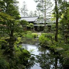 約720坪を誇る池泉回遊式庭園。四季の移ろいを料理とともに