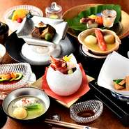 割烹三長の人気料理（のど黒しゃぶしゃぶ、鱈場蟹炭火焼き、雲丹とキャビア土鍋御飯等）2品お選び頂けます