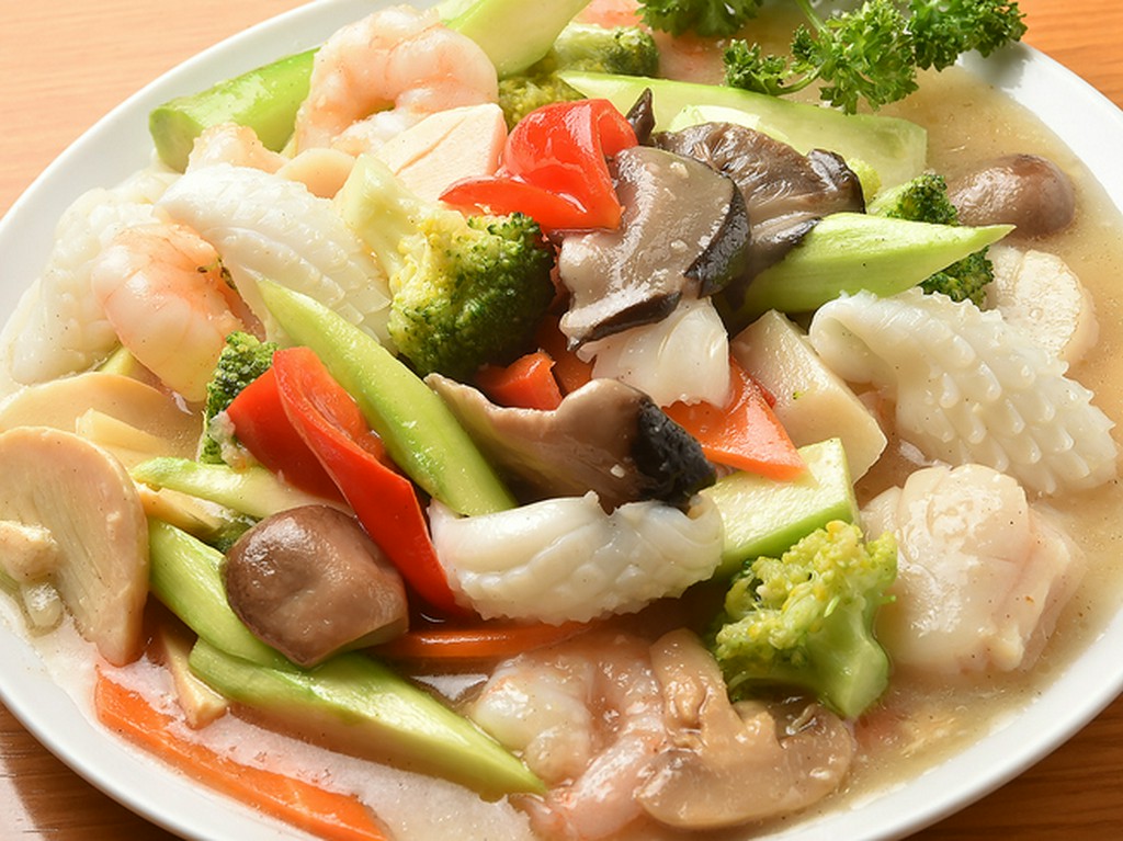 三種海鮮の炒め