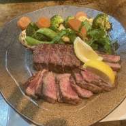 あしたか牛モモステーキ200gランチ(７月１５日までフェア価格３８００円)