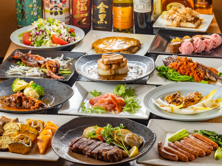 箱根豬肉套餐含無限暢飲（現金價格 6,000 日圓）