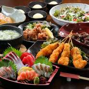 自らの目で目利きした食材を存分につかい、美味しさを引き出しました。季節で変わる旬の味わいも取り入れた、華やかな料理の数々。お客様に美味しい料理を味わう喜びや、驚き、感動をお届けいたします。